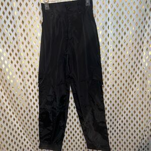 Pretty little thing windbreaker raver wide leg pants black size 2